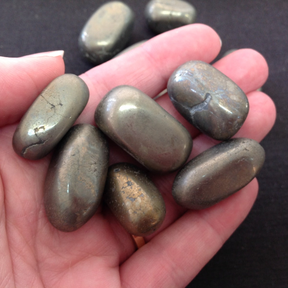 Pyrite - Tumbled - 250gms(IN) Pyrite - Tumbled - 250gms(IN)